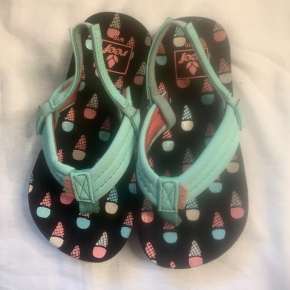 Reef Childs 'Ice Cream' Flip Flop Sandals Size 9/10 (Age 3 – 4 Yrs) - Picture 5 of 6